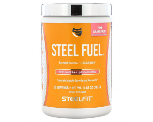 Электролиты SteelFit, Steel Fuel, розовый грейпфрут, 330 г (11,64 унции) Электролиты SteelFit, Steel Fuel, розовый грейпфрут, 330 г (11,64 унции)
