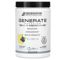 Аминокислоты Cutler Nutrition, Generate, превосходный настой BCAA и EAA, ежевичный лимонад, 330 г (11,64 унции)