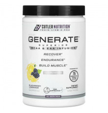 Аминокислоты Cutler Nutrition, Generate, превосходный настой BCAA и EAA, ежевичный лимонад, 330 г (11,64 унции)
