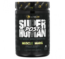 Аминокислоты ALPHA LION, SuperHuman Post, Muscle Marg, маргарита с лимоном и лаймом, 322,5 г (11,37 унции)