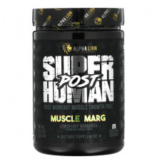 Аминокислоты ALPHA LION, SuperHuman Post, Muscle Marg, маргарита с лимоном и лаймом, 322,5 г (11,37 унции)