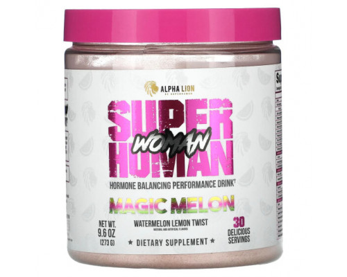 Регуляция гормонального фона SuperHuman Woman, Hormone Balancing Performance Drink, Magic Melon, Watermelon Lemon Twist, 9.6 oz (273 g)