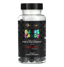 Аминокислоты ALPHA LION, Gains Candy, нитрозигин, 63 капсулы