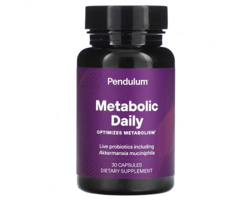 Пребиотики и пробиотики Pendulum, Metabolic Daily, с бактерией Akkermansia, 30 капсул Пребиотики и пробиотики Pendulum, Metabolic Daily, с бактерией Akkermansia, 30 капсул