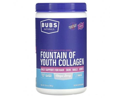 Для мышц и суставов BUBS Naturals, Fountain of Youth Collagen, ягоды маки, 288 г (10,16 унции) Для мышц и суставов BUBS Naturals, Fountain of Youth Collagen, ягоды маки, 288 г (10,16 унции)