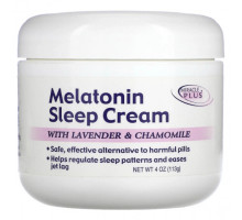 БАДы Melatonin Sleep Cream, With Lavender & Chamomile, 4 oz (113 g)