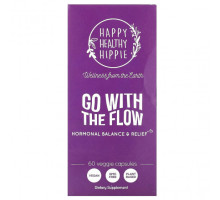 Женское здоровье Happy Healthy Hippie, Go With the Flow, гормональный баланс и облегчение, 60 растительных капсул