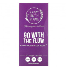 Женское здоровье Happy Healthy Hippie, Go With the Flow, гормональный баланс и облегчение, 60 растительных капсул
