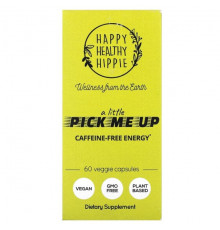 Растительные экстракты и настойки Happy Healthy Hippie, A Little Pick Me Up, энергия без кофеина, 60 растительных капсул