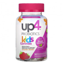 Детское здоровье up4, Probiotics, детские жевательные мармеладки, со вкусом ягод, 30 жевательных таблеток