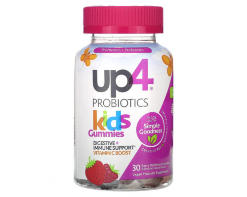 Детское здоровье up4, Probiotics, детские жевательные мармеладки, со вкусом ягод, 30 жевательных таблеток Детское здоровье up4, Probiotics, детские жевательные мармеладки, со вкусом ягод, 30 жевательных таблеток