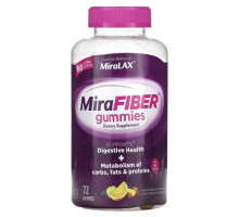 Клетчатка MiraFiber, Strawberry, Apple, Grape, Cherry, Orange, and Lemon, 72 Gummies