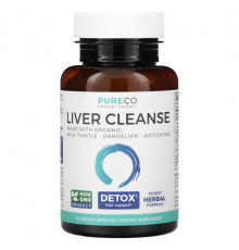 Для здоровья печени Pure Co., Liver Cleanse, 60 веганских капсул
