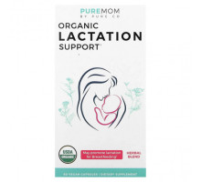 Женское здоровье Pure Co., PURE MOM, органическая поддержка лактации, 60 веганских капсул