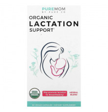 Женское здоровье Pure Co., PURE MOM, органическая поддержка лактации, 60 веганских капсул