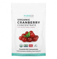 Здоровье мочеполовой системы Pure Co., концентрат органической клюквы, 50 г (1,76 унции)