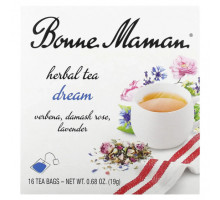 Травяные сборы и чаи Bonne Maman, Herbal Tea, Dream, без кофеина, 16 чайных пакетиков по 1,2 г (0,04 унции)