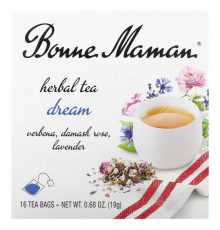 Травяные сборы и чаи Bonne Maman, Herbal Tea, Dream, без кофеина, 16 чайных пакетиков по 1,2 г (0,04 унции)