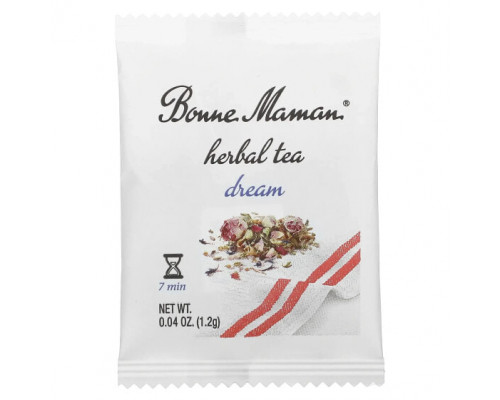 Травяные сборы и чаи Bonne Maman, Herbal Tea, Dream, без кофеина, 16 чайных пакетиков по 1,2 г (0,04 унции) Травяные сборы и чаи Bonne Maman, Herbal Tea, Dream, без кофеина, 16 чайных пакетиков по 1,2 г (0,04 унции)