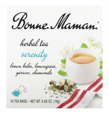 Травяные сборы и чаи Bonne Maman, Herbal Tea, Serenity, без кофеина, 16 чайных пакетиков, 19 г (0,68 унции)