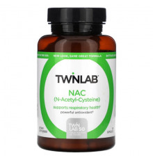 Антиоксиданты Twinlab, NAC, 60 капсул