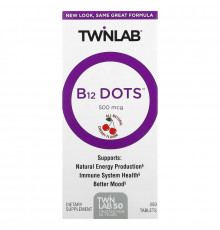 Twinlab, B12 Dots, Cherry, 500 mcg, 250 Tablets
