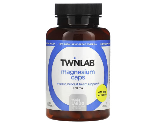 Twinlab, Magnesium Caps, 420 mg, 100 Capsules Twinlab, Magnesium Caps, 420 mg, 100 Capsules