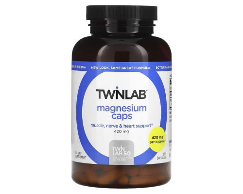 Twinlab, Magnesium Caps, 420 mg, 200 Capsules Twinlab, Magnesium Caps, 420 mg, 200 Capsules