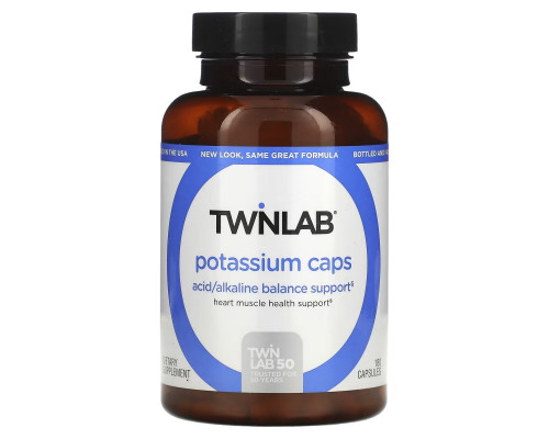 Twinlab, Potassium Caps, 180 Capsules Twinlab, Potassium Caps, 180 Capsules