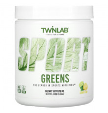 Зелень и зеленые овощи Twinlab, Sport Greens, лимон и лайм, 236 г (8,3 унции)