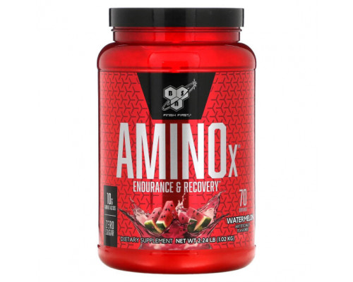 Аминокислоты BSN, AminoX, выносливость и восстановление, арбуз, 1,02 кг (2,24 фунта) Аминокислоты BSN, AminoX, выносливость и восстановление, арбуз, 1,02 кг (2,24 фунта)