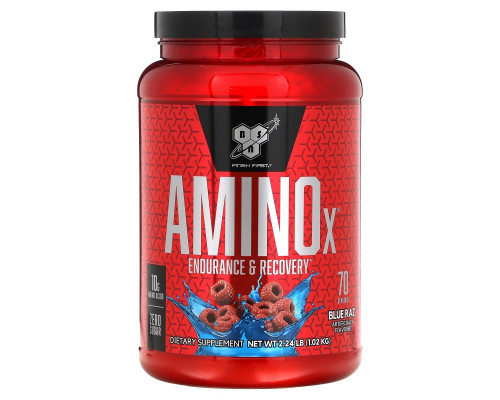 BSN, AminoX, выносливость и восстановление, со вкусом синей малины, 1,01 кг (2,24 фунта) BSN, AminoX, выносливость и восстановление, со вкусом синей малины, 1,01 кг (2,24 фунта)
