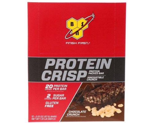 BSN, Syntha-6 Хрустящий Белок, Вкус Хрустящего Шоколада, 12 батончиков, по 2,01 унции (57 г) каждый BSN, Syntha-6 Хрустящий Белок, Вкус Хрустящего Шоколада, 12 батончиков, по 2,01 унции (57 г) каждый