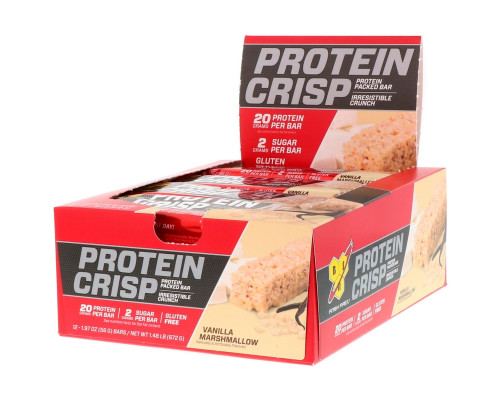 BSN, Syntha-6 Хрустящой Белок, Вкус Ванильного Зефира, 12 батончиков, по 1,97 унции (56 г) каждый BSN, Syntha-6 Хрустящой Белок, Вкус Ванильного Зефира, 12 батончиков, по 1,97 унции (56 г) каждый