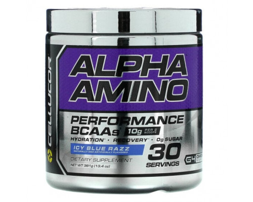 Аминокислоты Cellucor, Alpha Amino, BCAA для улучшения результатов, льдисто-голубая вспышка, 381 г (13,4 унции) Аминокислоты Cellucor, Alpha Amino, BCAA для улучшения результатов, льдисто-голубая вспышка, 381 г (13,4 унции)