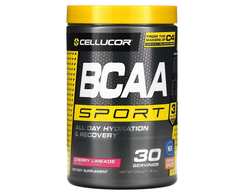 Cellucor, BCAA Sport, All Day Hydration & Recovery, Cherry Limeade, 11.6 oz (330 g) Cellucor, BCAA Sport, All Day Hydration & Recovery, Cherry Limeade, 11.6 oz (330 g)