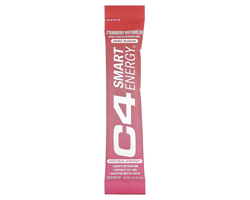 Cellucor, C4 Smart Energy Drink Mix, Strawberry Watermelon, 14 Sticks, 0.13 oz (3.8 g) Each Cellucor, C4 Smart Energy Drink Mix, Strawberry Watermelon, 14 Sticks, 0.13 oz (3.8 g) Each