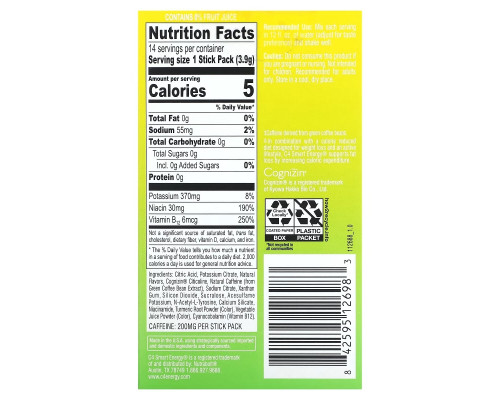 Cellucor, C4 Smart Energy Drink Mix, Yuzu Lime, 14 Sticks, 0.14 oz (3.9 g) Each Cellucor, C4 Smart Energy Drink Mix, Yuzu Lime, 14 Sticks, 0.14 oz (3.9 g) Each
