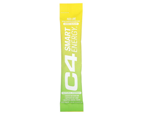 Cellucor, C4 Smart Energy Drink Mix, Yuzu Lime, 14 Sticks, 0.14 oz (3.9 g) Each Cellucor, C4 Smart Energy Drink Mix, Yuzu Lime, 14 Sticks, 0.14 oz (3.9 g) Each