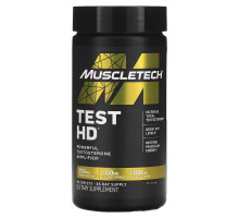 Muscletech, Test HD, мощнейший усилитель выработки тестостерона, 90 капсуловидных таблеток с быстрым высвобождением