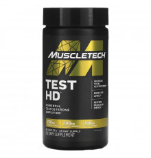 Muscletech, Test HD, мощнейший усилитель выработки тестостерона, 90 капсуловидных таблеток с быстрым высвобождением