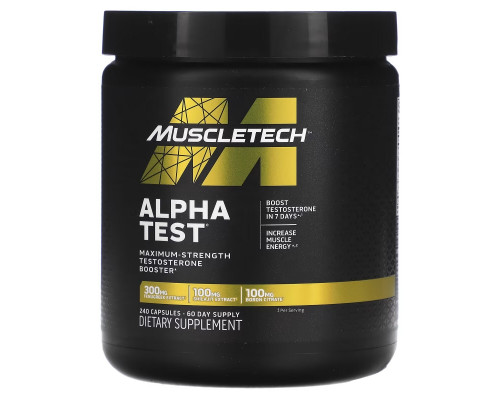 MuscleTech, Alpha Test, 240 Capsules MuscleTech, Alpha Test, 240 Capsules