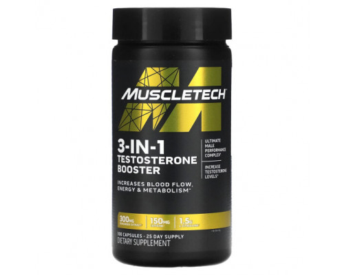 Мужское здоровье 3-in-1 Testosterone Booster, 100 Capsules Мужское здоровье 3-in-1 Testosterone Booster, 100 Capsules
