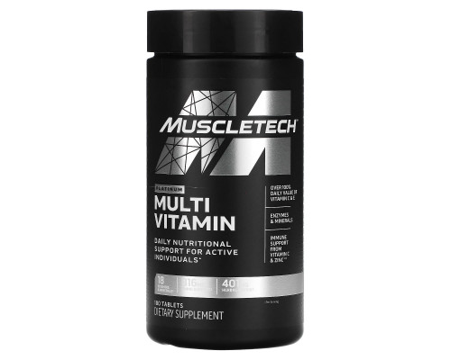 MuscleTech, Platinum, мультивитамины, 180 таблеток MuscleTech, Platinum, мультивитамины, 180 таблеток