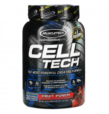 Muscletech, Мощнейшая креатиновая формула Cell Tech, вкус фруктового пукша, 1,4 кг (3,09 фунта)