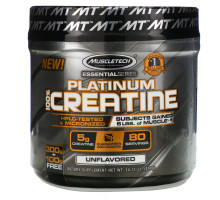 Muscletech, Essential Series, 100% микронизированный креатин Platinum, без запаха, 0,88 фунтов (400 г)