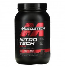Muscletech, Nitro Tech, Ripped, Ultimate Protein + Weight Loss Formula, Chocolate Fudge Brownie, 2.00 lbs (907 g)