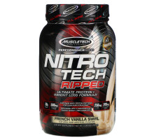 Muscletech, Ripped, Ultimate Protein + Weight Loss Formula, French Vanilla Swirl, 2.00 lbs (907 g)