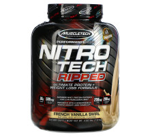 Muscletech, Nitro Tech, Ripped, Ultimate Protein + Weight Loss Formula, French Vanilla Swirl, 4.00 lbs (1.81 kg)