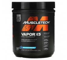 Аминокислоты MuscleTech, VaporX5, Next Gen, предтренировочный комплекс, со вкусом Blue Razz Freeze, 266 г (9,40 унции)